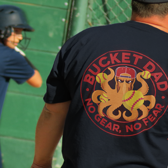 BUCKET DAD - SOFTBALL T-SHIRT