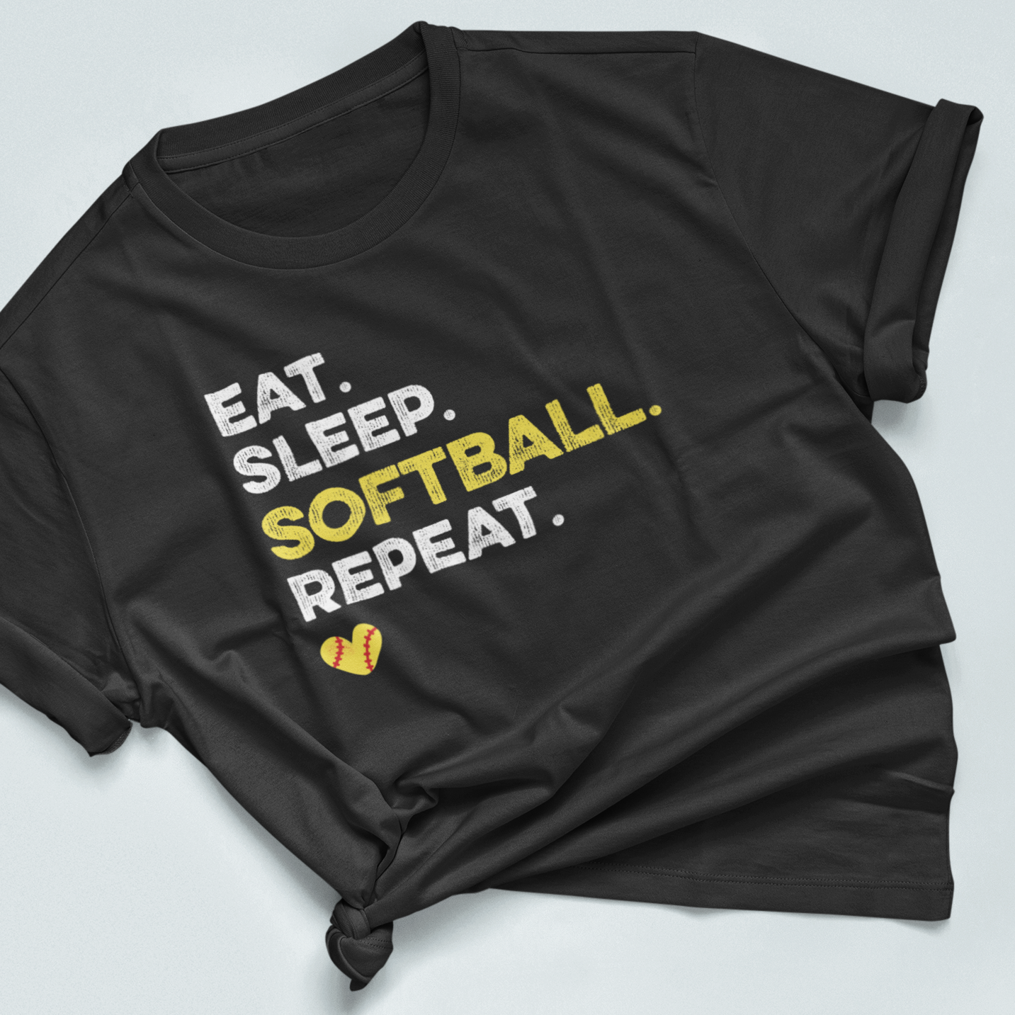 EAT. SLEEP. SOFTBALL. REPEAT. - T-SHIRT