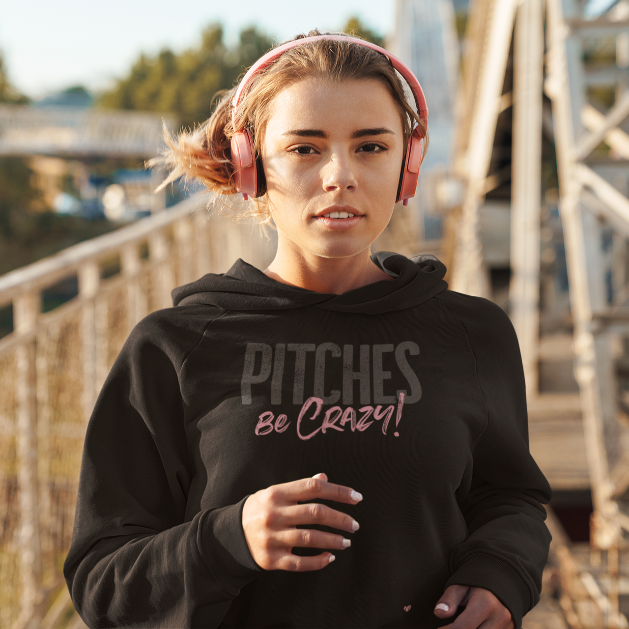 PITCHES BE CRAZY! - CROP HOODIE